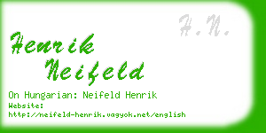 henrik neifeld business card